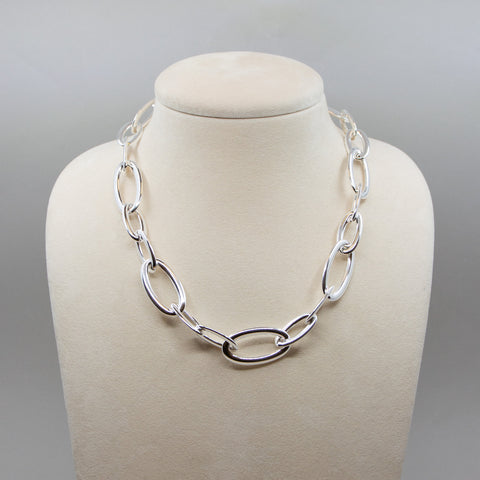 Quinn - Oval Halssmykke Sølv - Norway Designs