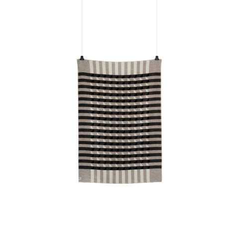 Røros Tweed Kvam Pledd Greyscale Throw  - Norway Designs 