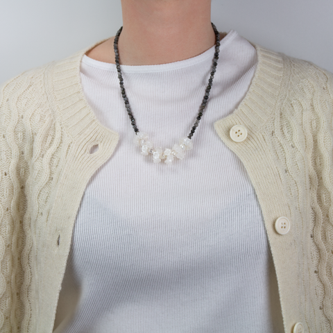 Rackar-Love Heart Halssmykke Larvikitt-Norway Designs