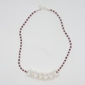 Rackar-Love Heart Halssmykke Rosenkvarts/Granat-Norway Designs