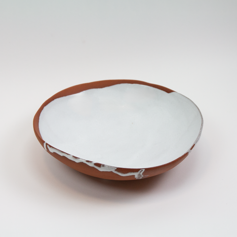 Ragnhild Wik-Skål Terracotta Stengods m/Hvit Glasur 20cm-Norway Designs