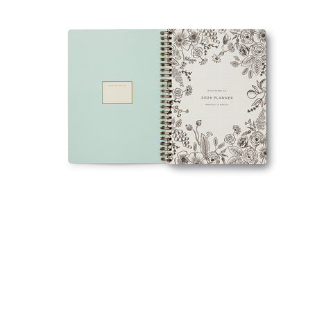2024 Flores 12-Month Softcover Spiral Planner - Norway Designs