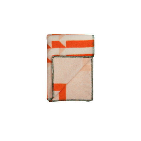 Røros Tweed Kvam Pledd Orange Throw - Norway Designs 