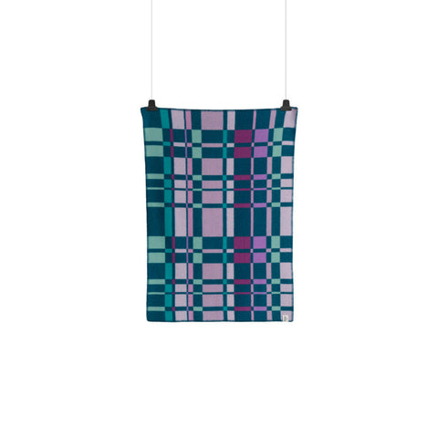 Røros Tweed City Mini Barnepledd Aqua - Norway Designs 