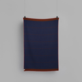 Røros Tweed Kassett Pledd Dark Blue Reddish Brown Norway Designs