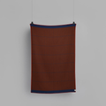Røros Tweed Kassett Pledd Dark Blue Reddish Brown Norway Designs