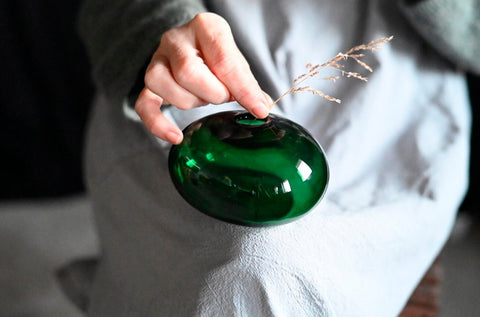 MingarWalker - Rullesten Vase Glass Skoggrønn - Norway Designs
