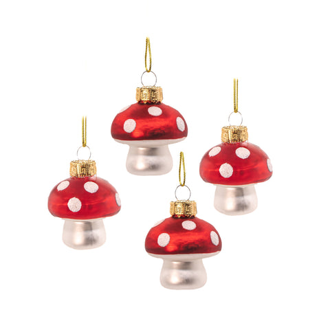 Sass & Belle - Julepynt Små Fluesopp Sett m 4stk - Norway Designs