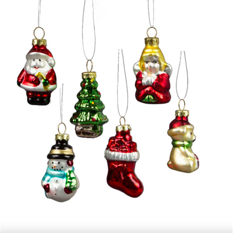 Sass & Belle - Julepynt Mini Julefigurer Sett m 6stk - Norway Designs