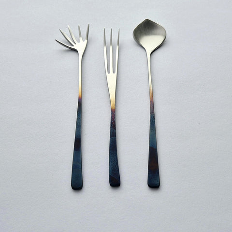 Serveringsbestikk_Patinert_Stainless_steel_3_Deler-Norway Designs