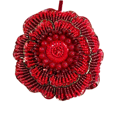 Shishi - Julepynt Ornament Blomst 9,5cm Rød - Norway Designs