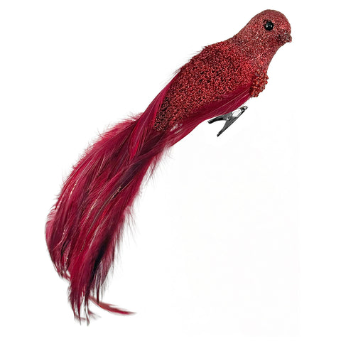 Shishi - Julepynt Julefugl 26cm Burgunder - Norway Designs