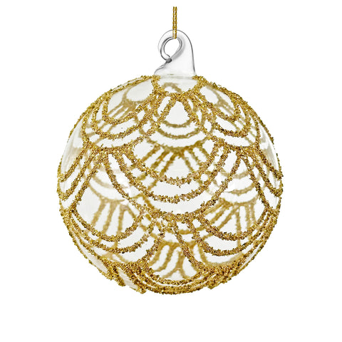 Shishi-Julekule Bead Glitter Garlands 8cm-Norway Designs