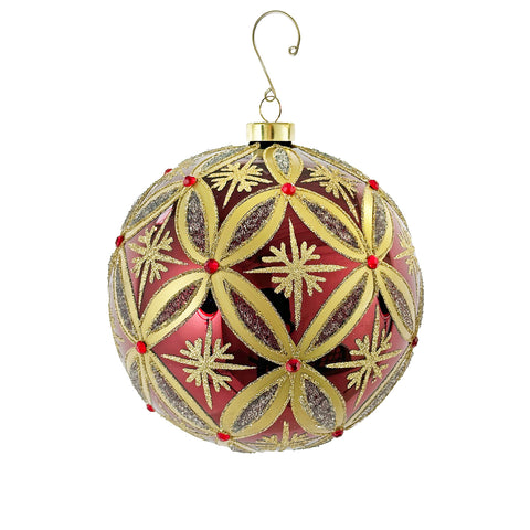 Shishi-Julekule Burgundy Gold Deco 15cm-Norway Designs