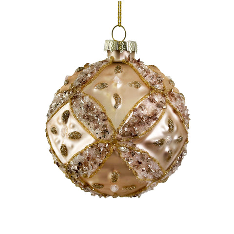 Shishi-Julekule Floral Glitter 8cm-Norway Designs