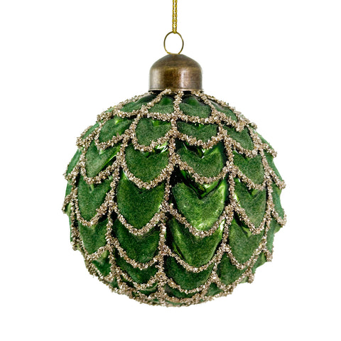 Shishi-Julekule Glass Garland 8cm Grønn/Sølv-Norway Designs