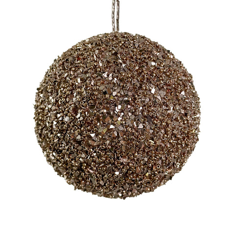 Shishi-Julekule Glitter 10cm Champagne-Norway Designs