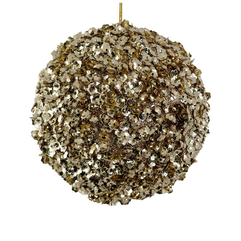 Shishi-Julekule Paljetter 12cm Gull-Norway Designs