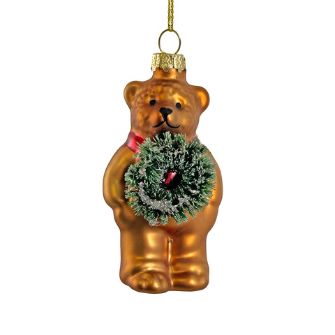 Shishi-Julepynt Bamse Med Krans 9cm-Norway Designs