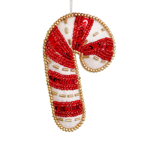 Shishi-Julepynt Candy Cane Perler 10cm-Norway Designs