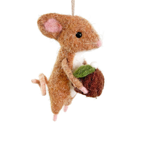 Shishi-Julepynt Mus m/Kake 13cm-Norway Designs