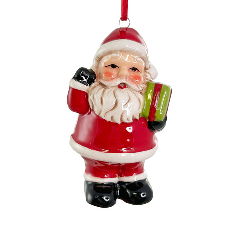 Shishi-Julepynt Nisse Med Gave 8cm-Norway Designs