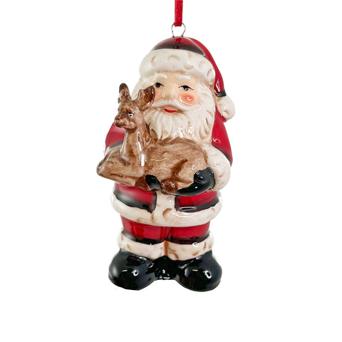Shishi-Julepynt Nisse Med Reinsdyr 9cm-Norway Designs