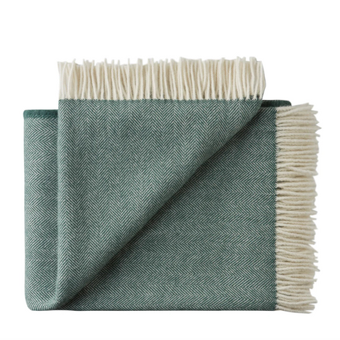 Silkeborg Uldspinderi-Sevilla Pledd Pine Green-Norway Designs