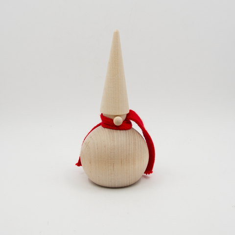 Julepynt Nisse Klot Natur 14cm