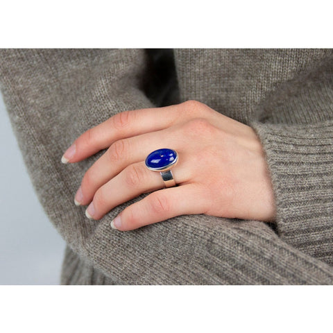 Solfrid Simensen Ring Lapis Lazuli/Sølv - Norway Designs