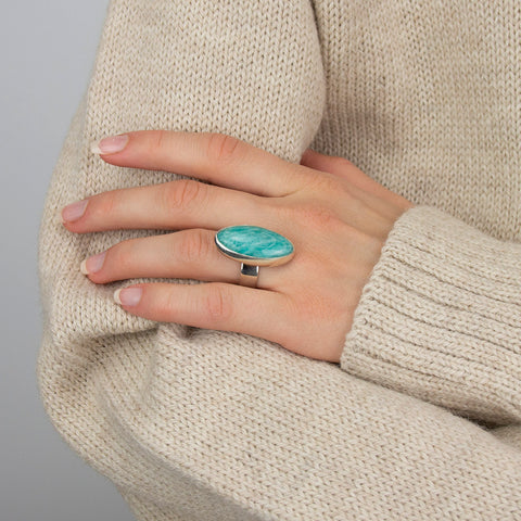 Solfrid Simensen - Ring Amasonitt - Norway Designs