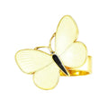 Opro-Sommerfugl Ring Forgylt/Emalje Champagne-orway Designs