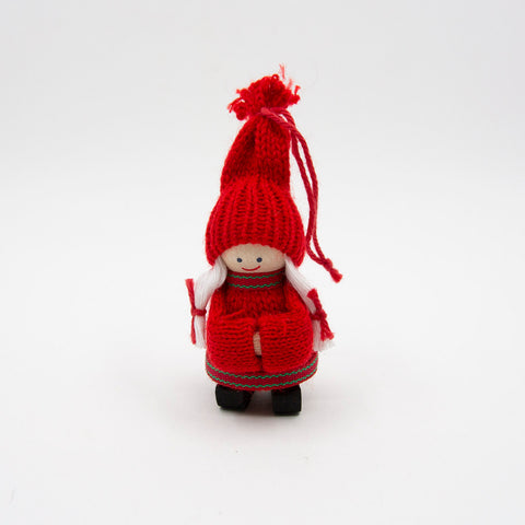 Santa with Thread 5cm Red