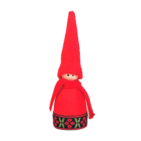 Spegels - Julepynt Nisse m/Rødt Skjerf Rød 12cm - Norway Designs