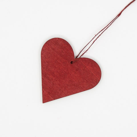 Spegels - Trehjerte 4,2cm Rød - Norway Designs