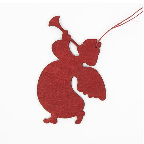 Spegels - Engel m/Tråd 8,8cm Rød - Norway Designs