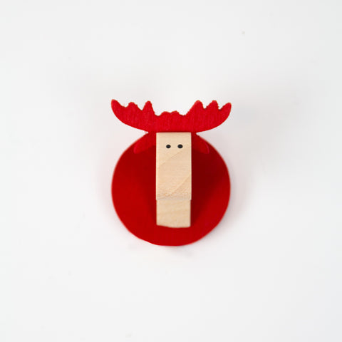 Spegels-Elg Magnet Rød-Norway Designs