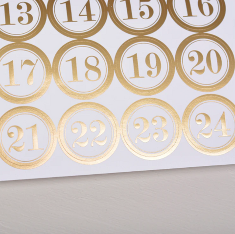 Stefan Papir - Klistremerker 1-24 Gull - Norway Designs