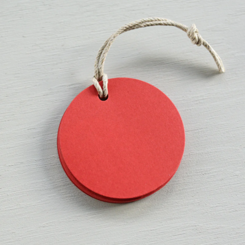 Stefan Papir - Merkelapper - Rund Rød - Norway Designs