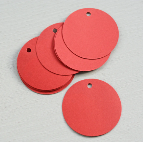 Stefan Papir - Merkelapper - Rund Rød - Norway Designs