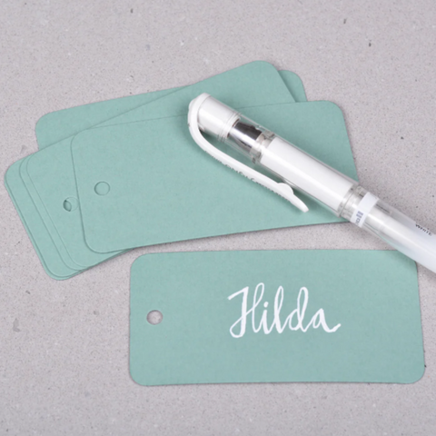 Stefan Papir - Mono Merkelapper - Matcha Tea - Norway Designs