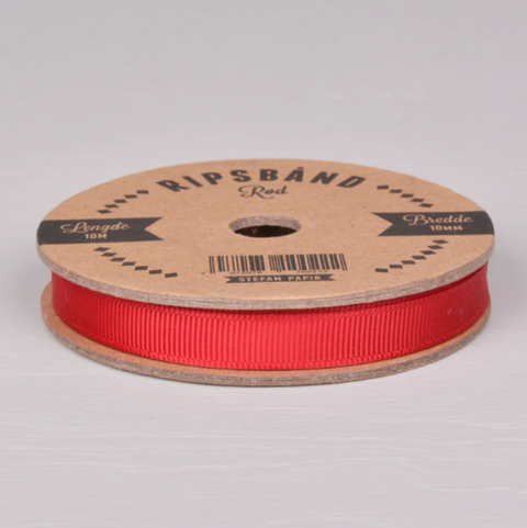 Stefan Papir - Ripsbånd - Rød - Norway Designs