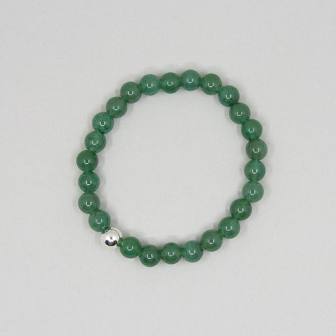 Stenarmbånd Aventurin Sølvkule 8mm - Norway Designs