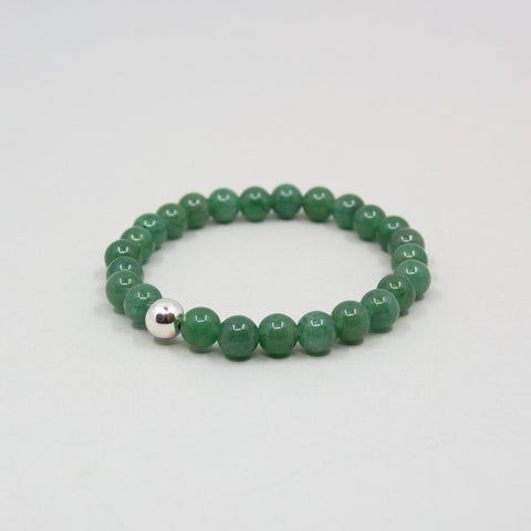 Stenarmbånd Aventurin Sølvkule 8mm - Norway Designs