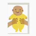 The Printed Peanut-Minikort "Gul Baby"-Norway Designs