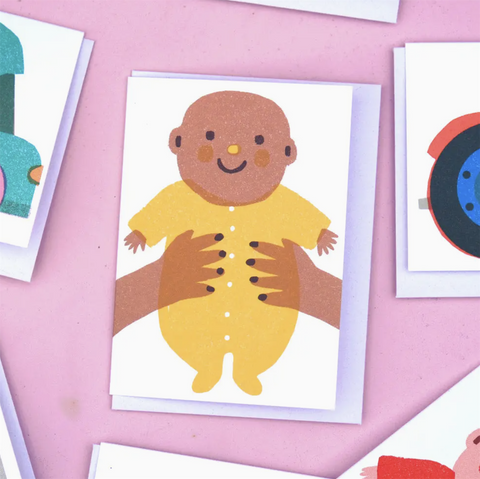 The Printed Peanut-Minikort "Gul Baby"-Norway Designs