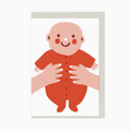 The Printed Peanut-Minikort "Rød Baby"-Norway Designs