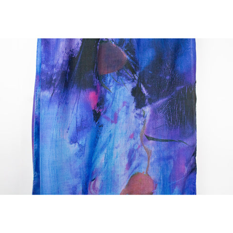Therese Enger Blurred Lines Scarf Dark Blue