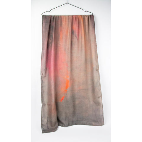 Therese Enger Light and Dark Scarf Brown/Pink/Orange