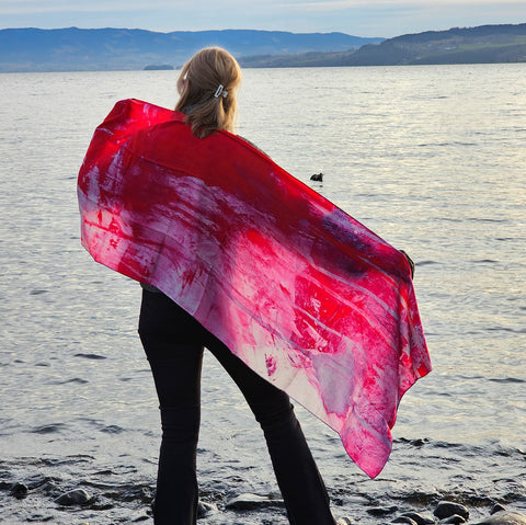 Exotic Skjerf Ull/silke fra Therese Enger